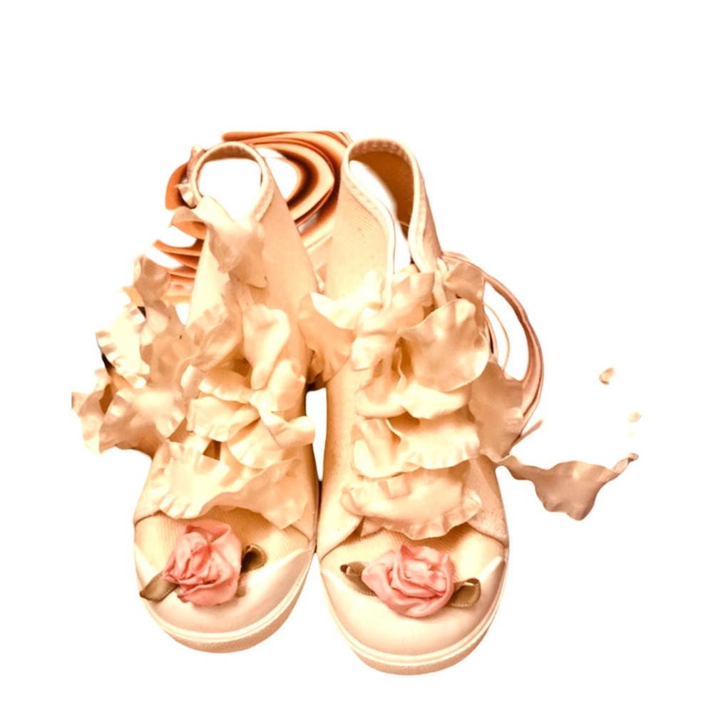 Pitter Patter Embellished Cream Canvas High Tops Toddlers Shoes